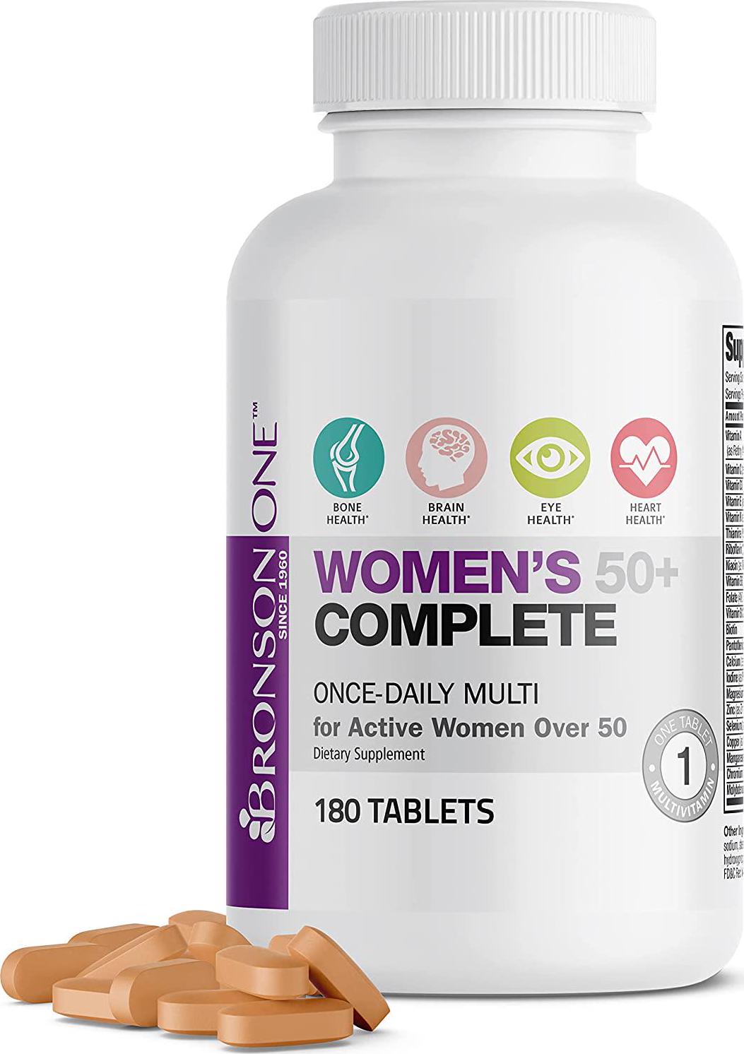 Bronson ONE Daily Womens 50+ Complete Multivitamin Multimineral (180)