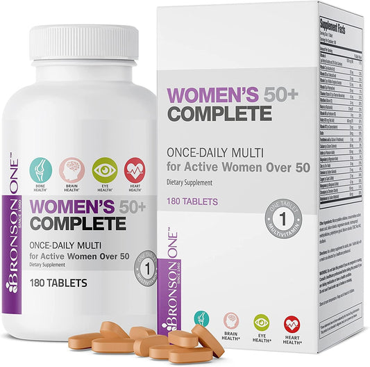 Bronson ONE Daily Womens 50+ Complete Multivitamin Multimineral (180)
