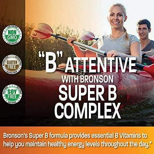 Bronson Vitamin B Complex (Vitamin B1, B2, B3, B6, B9 - Folic Acid, B12), 100 Tablets