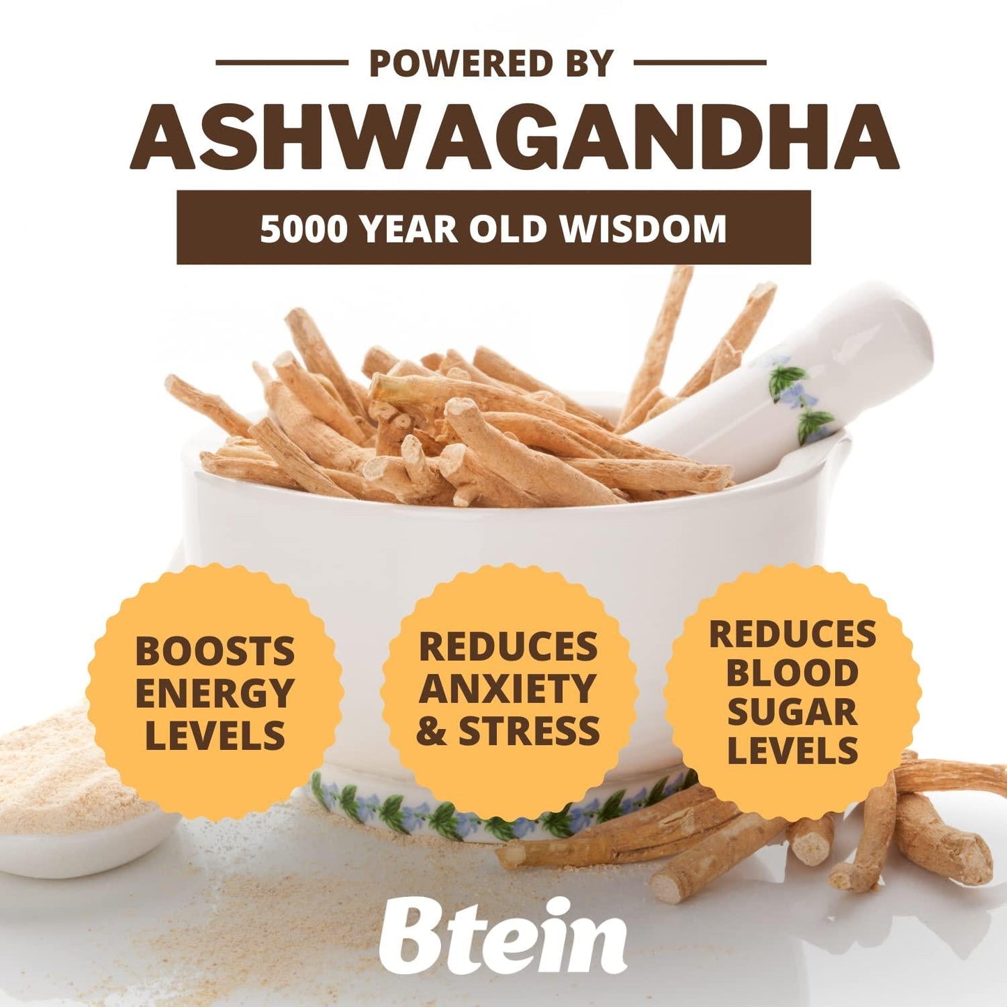 Btein - Almond Coconut Bar 20g. Protein bar fortified with Ashwagandha root Almond Coconut Bar 8X60g bars. 8 count pack