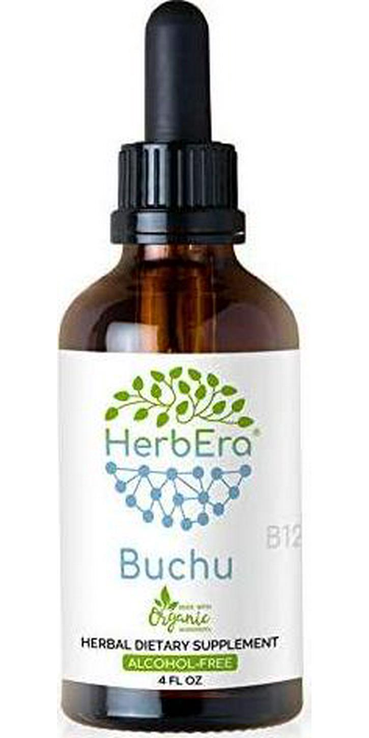 Buchu B120 Alcohol-Free Herbal Extract Tincture, Organic Buchu (Agathosma Betulina) Dried Leaf (4 fl oz)