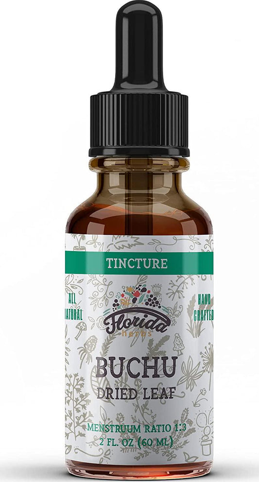 Buchu Tincture, Organic Buchu Extract (Agathosma Betulina) Dried Leaf Health Supplement, Non-GMO in Cold-Pressed Organic Vegetable Glycerin 2 oz, 670 mg