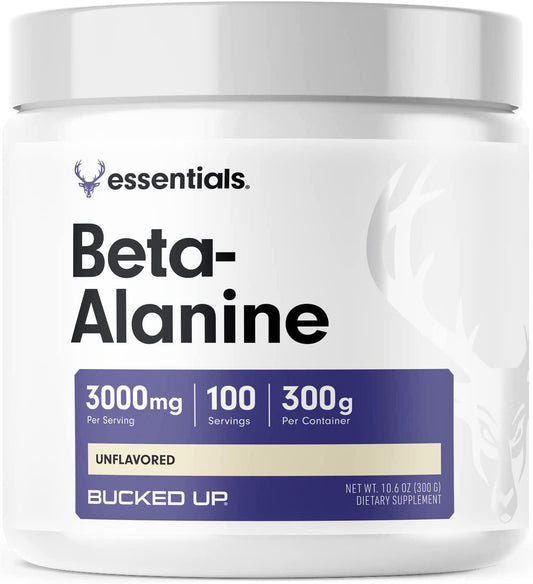 Bucked Up Beta Alanine 300mg Powder, Raw Performance (100 Servings)