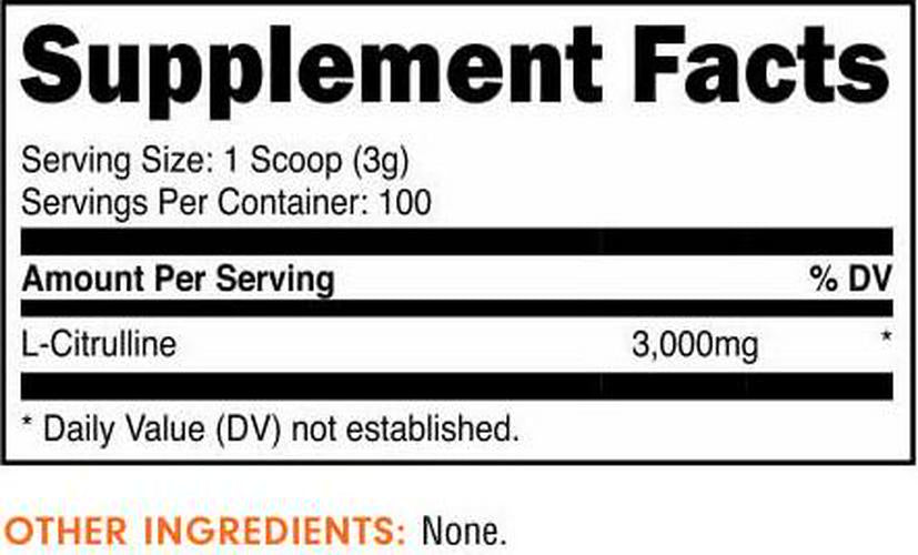 Bucked Up L-Citrulline 3000mg Powder, Bucked Up Essentials (100 Servings)