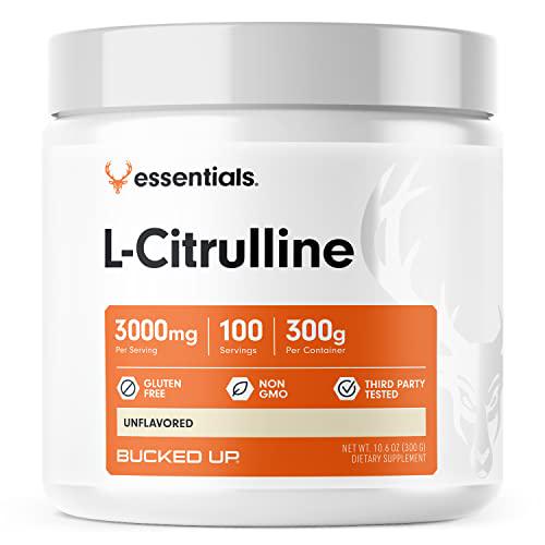 Bucked Up L-Citrulline 3000mg Powder, Bucked Up Essentials (100 Servings)