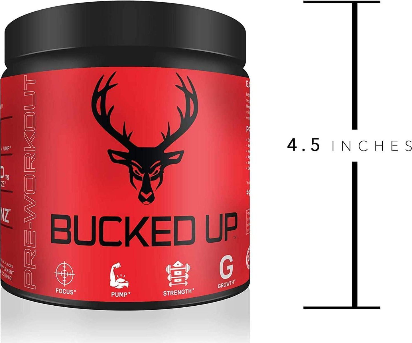 Bucked Up Pre Workout 6 Grams Citrulline, 2 Grams Beta Alanine, and 3 Other Registered trademarked Ingredients (Blue Raz) - 2 Pack