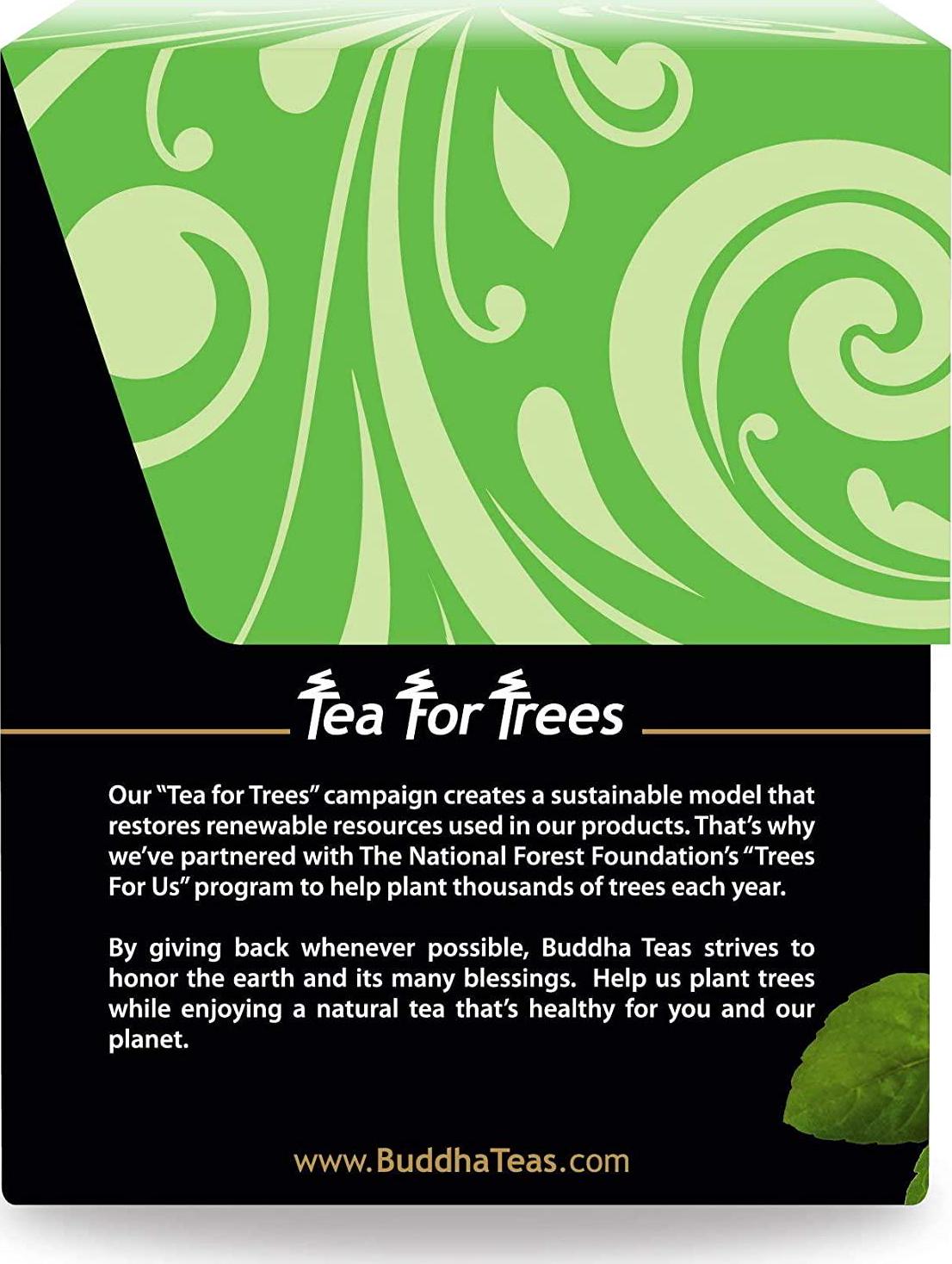 Buddha Teas Organic European Peppermint Tea - OU Kosher, USDA Organic, CCOF Organic, 18 Bleach-Free Tea Bags