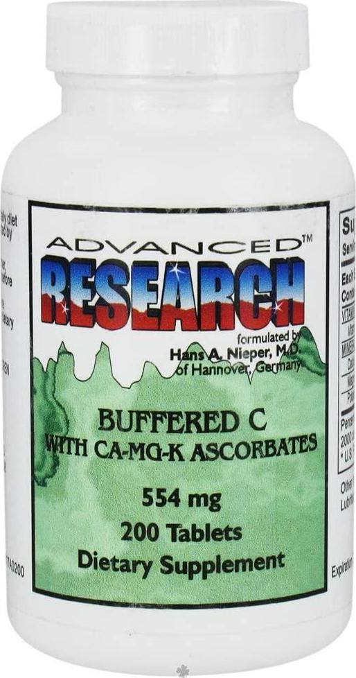 Buffered C with Ca-Mg-K Ascorbates 554 Mg 200 Tabs