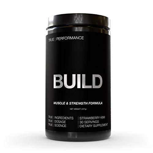 Build by DrinkHRW Gain Effectively and Safely with Blend of Creatine Monohydrate, Beta-Alanine, and Hydroxymethylbutyrate(HMB) Support Muscle Growth and Strength Training