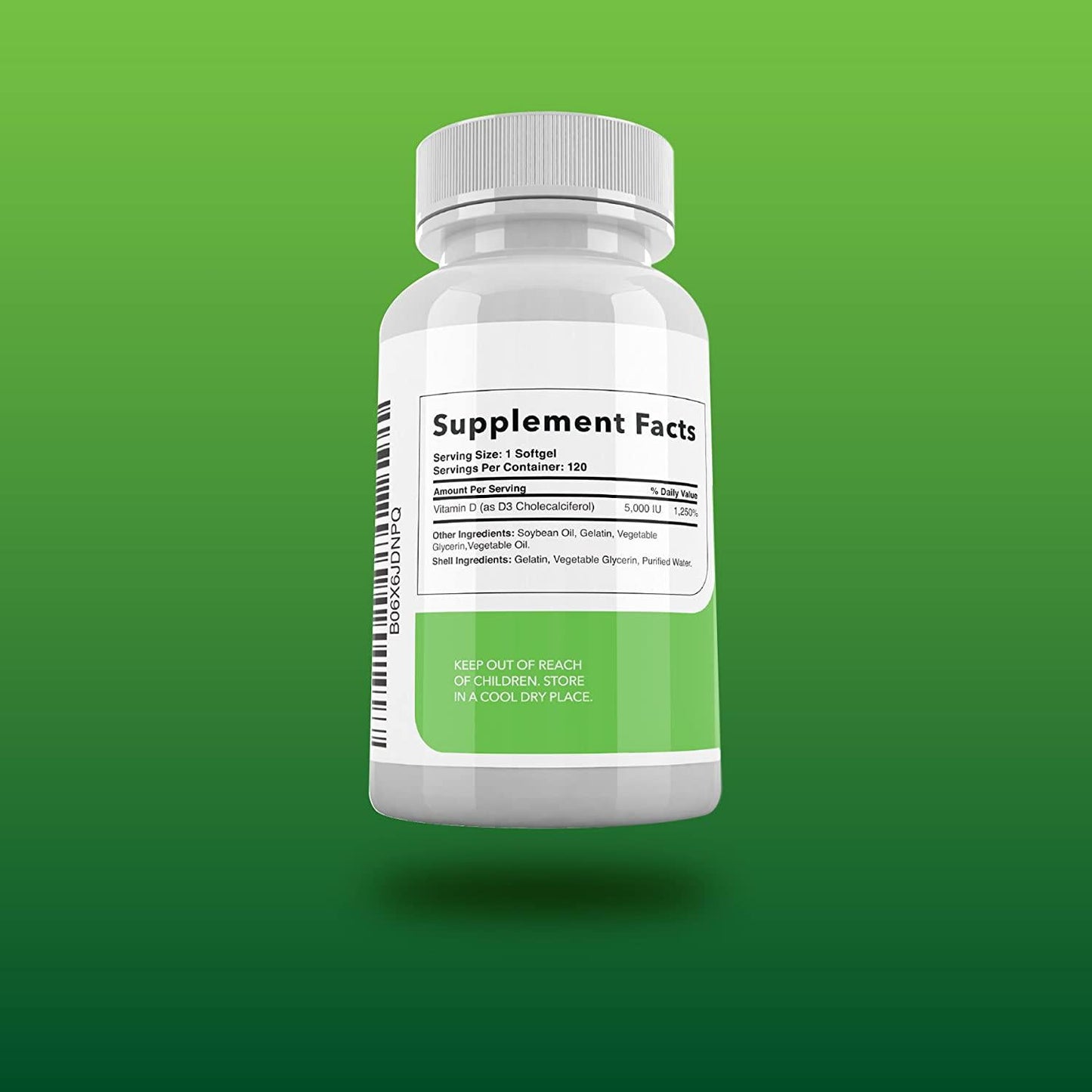 Built Wellness Vitamin D3 Supplement, 5,000 iu, 120 Softgels