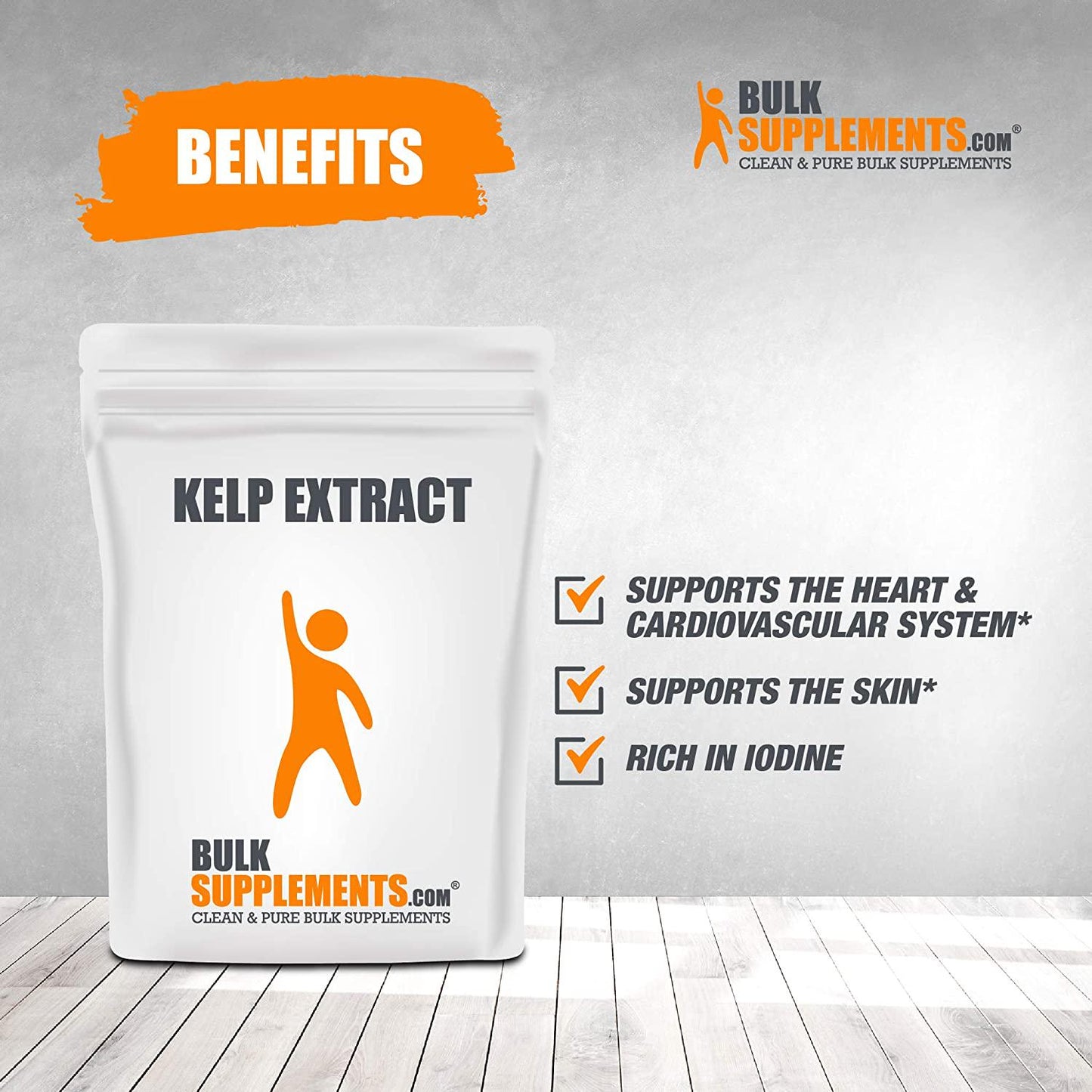 BulkSupplements Kelp Extract (Seaweed) Powder Natural Hair, Skin and Nail Care (1 Kilogram)