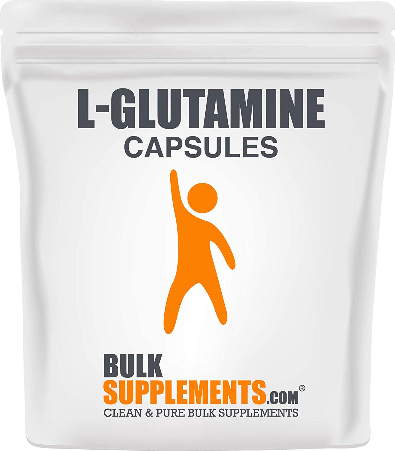 BulkSupplements L-Glutamine Capsules (300 Vegetarian Capsules)