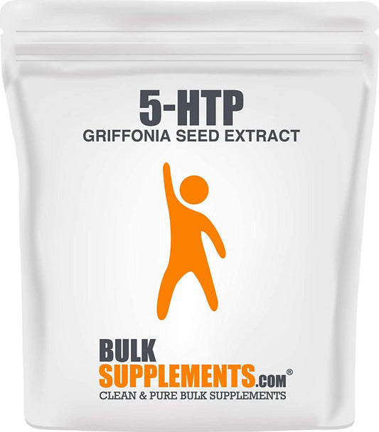 BulkSupplements.com 5-HTP (5-Hydroxytryptophan) Powder - Serotonin Supplement - Mood Boosting Supplement - 5 HTP Powder - Neurotransmitter Support - 5-HTP 200mg Supplement (1 Kilogram - 2.2 lbs)
