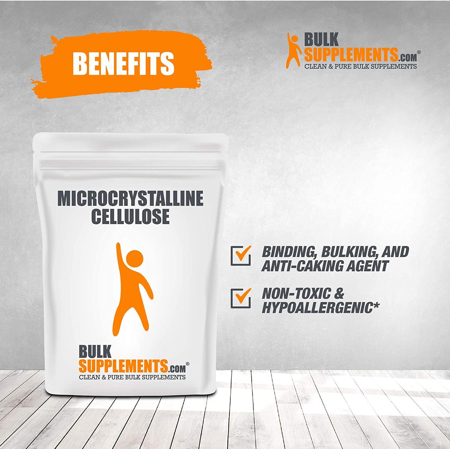 BulkSupplements.com Microcrystalline Cellulose 101 Powder - Fiber Supplement - Fiber Powder - Soluble Fiber Supplements - Dietary Fiber (500 Grams - 1.1 lbs)