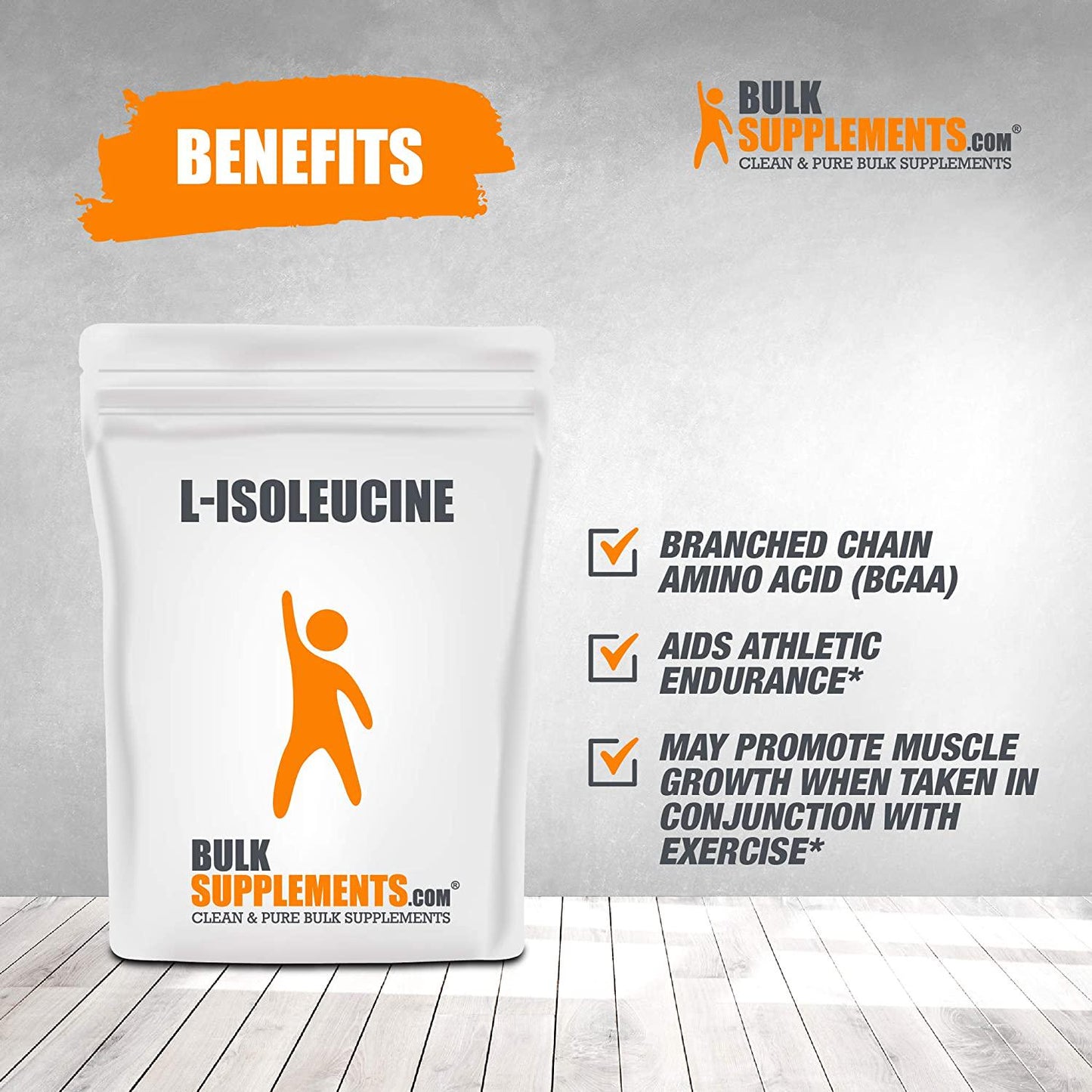 BulkSupplements.com L-Isoleucine Powder - Branch Chain Amino Acids Supplements - Amino Acid Nutritional Supplements - Amino Acids Powder - Vegan BCAA Powder (500 Grams - 1.1 lbs)