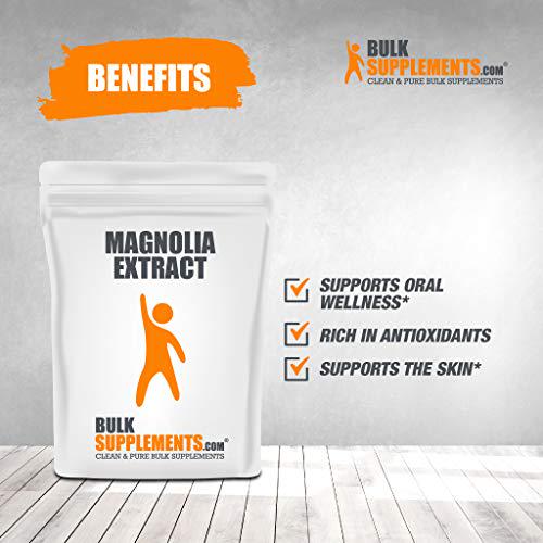 BulkSupplements.com Magnolia Extract Powder - Sulforaphane Supplement - Magnolia Tree Extract - Magnolia Bark Extract - Sulforaphane Powder - Herbal Supplement (100 Grams - 3.5 oz)