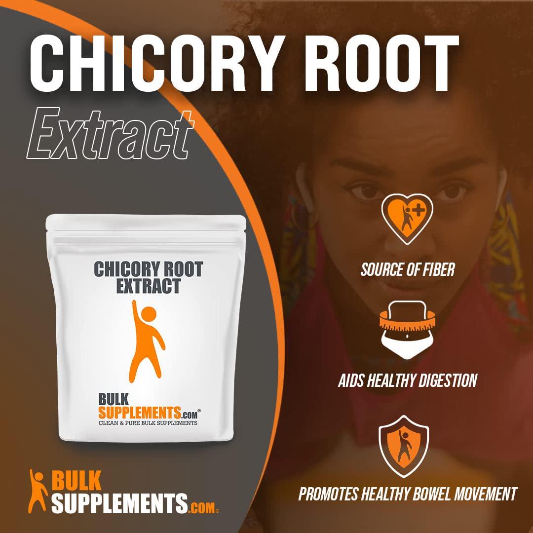BulkSupplements.com Chicory Extract Powder - Fiber Supplement - Chicory Root Fiber Powder - Chicory Root Powder - Gut Health Powder - Prebiotic Fiber Powder (100 Grams - 3.5 oz)