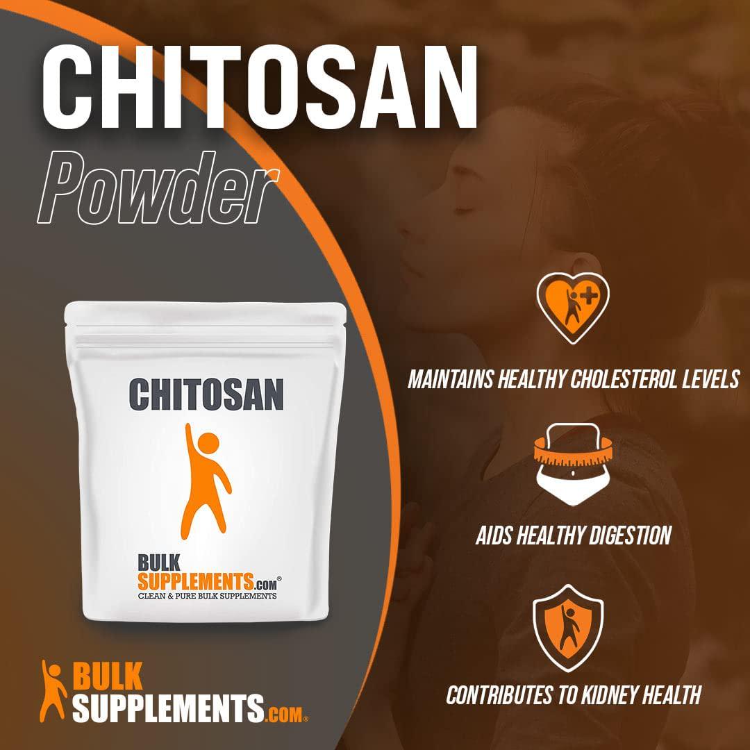 BulkSupplements.com Chitosan Powder - Chitosan Supplements for Kidney Support - Fiber Supplement - Cholesterol Supplements - Kidney Supplement (1 Kilogram - 2.2 lbs)