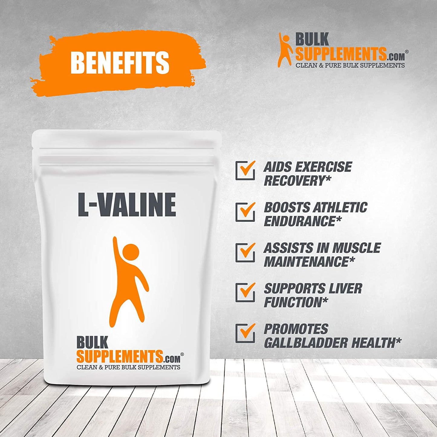 BulkSupplements.com L-Valine Powder - Amino Acids Supplement - BCAAS Amino Acids Powder - Vegan BCAA - BCAA Powder - Raw BCAA - Amino Acid Powder - Amino Acids Supplement For Men (100 Grams - 3.5 oz)