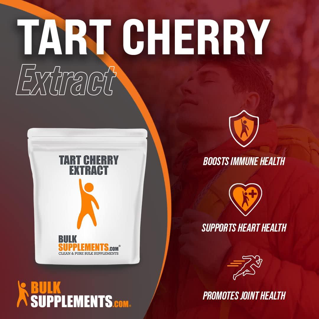 BulkSupplements.com Tart Cherry Extract - Cherry Extract for Baking - Uric Acid Support - Dried Tart Cherries - Antioxidant Supplement - Sour Powder - Tart Cherry Powder (1 Kilogram - 2.2 lbs)