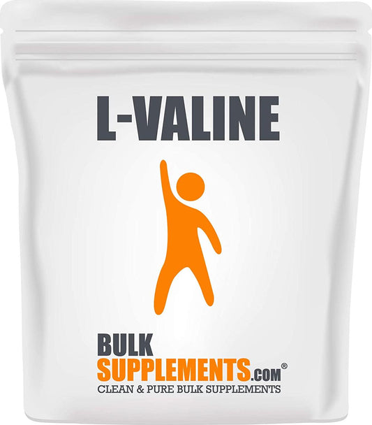 BulkSupplements.com L-Valine Powder - Amino Acids Supplement - BCAAS Amino Acids Powder - Vegan BCAA - BCAA Powder - Raw BCAA - Amino Acid Powder - Amino Acids Supplement For Men (100 Grams - 3.5 oz)
