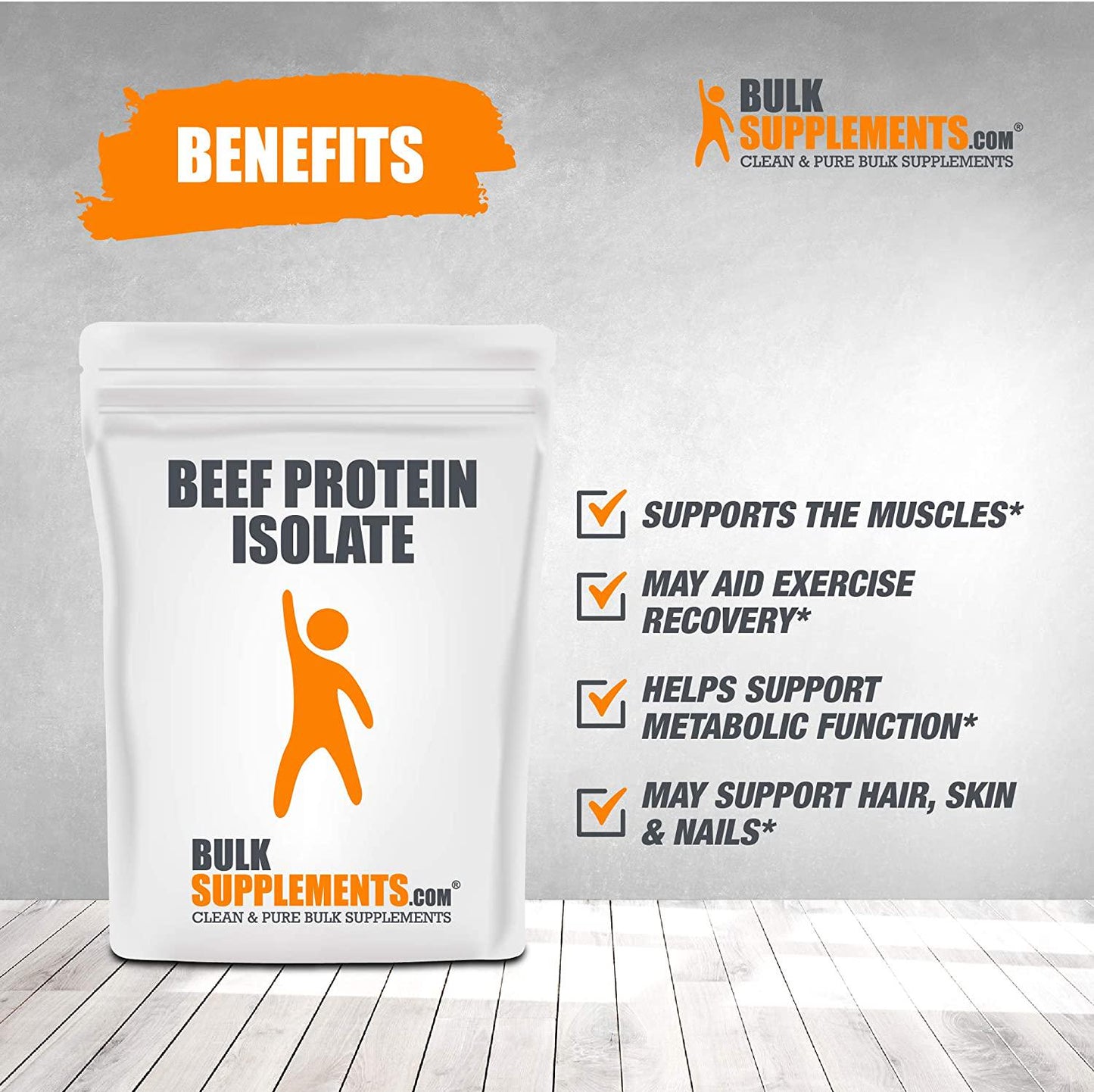 BulkSupplements.com Paleo Beef Protein Powder Isolate - Paleo Protein Powders - Dairy Free Protein Powder - Carnivore Beef Protein - Keto Shake Mix - Clean Protein Powder (250 Grams - 8.8 oz)