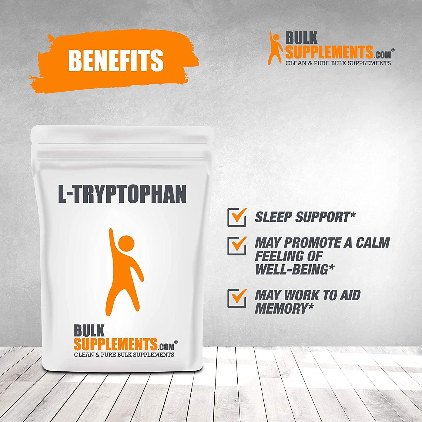 BulkSupplements.com L-Tryptophan Powder - L Tryptophan 500mg - Sleep Supplement - Serotonin Supplement - Sleep Aid Natural - Serotonin Supplements (500 Grams - 1.1 lbs)