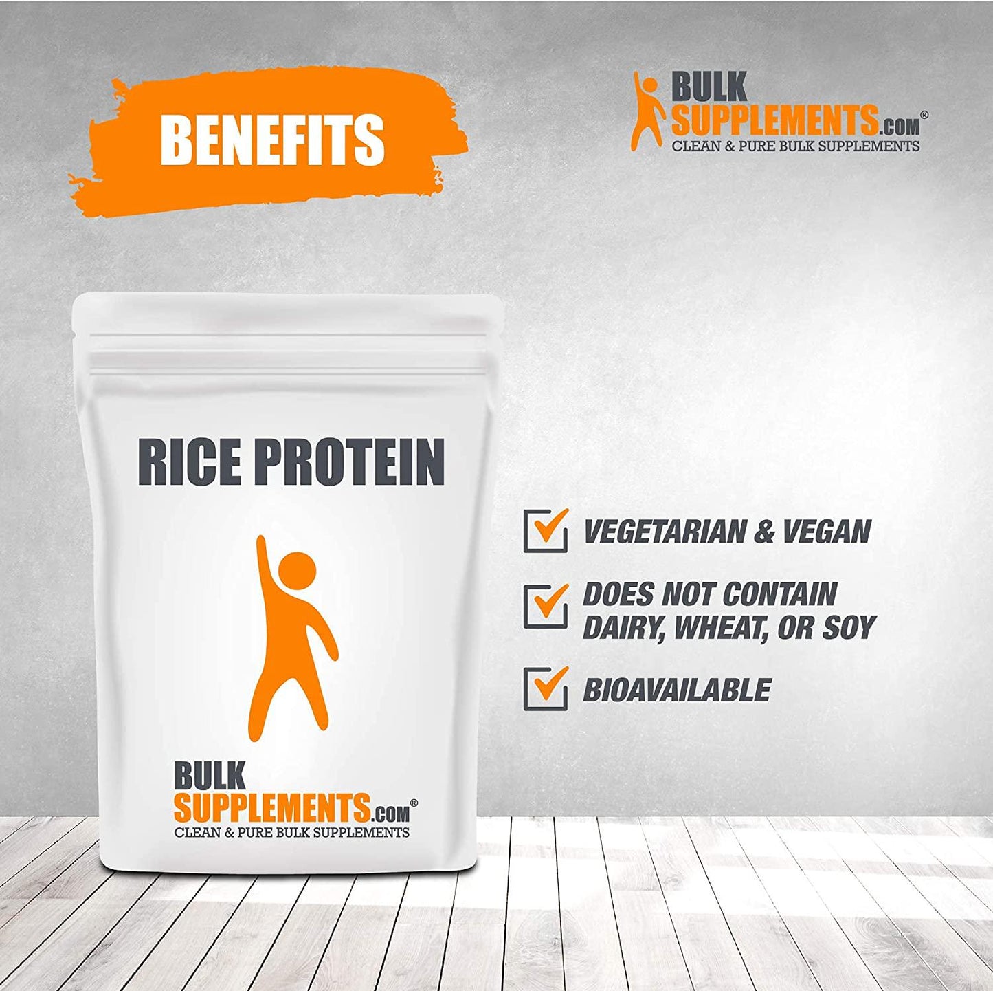 BulkSupplements.com Rice Protein Concentrate Powder - Vegan Protein - Protein Powder - Unflavored Protein Powder (100 Grams - 3.5 oz)