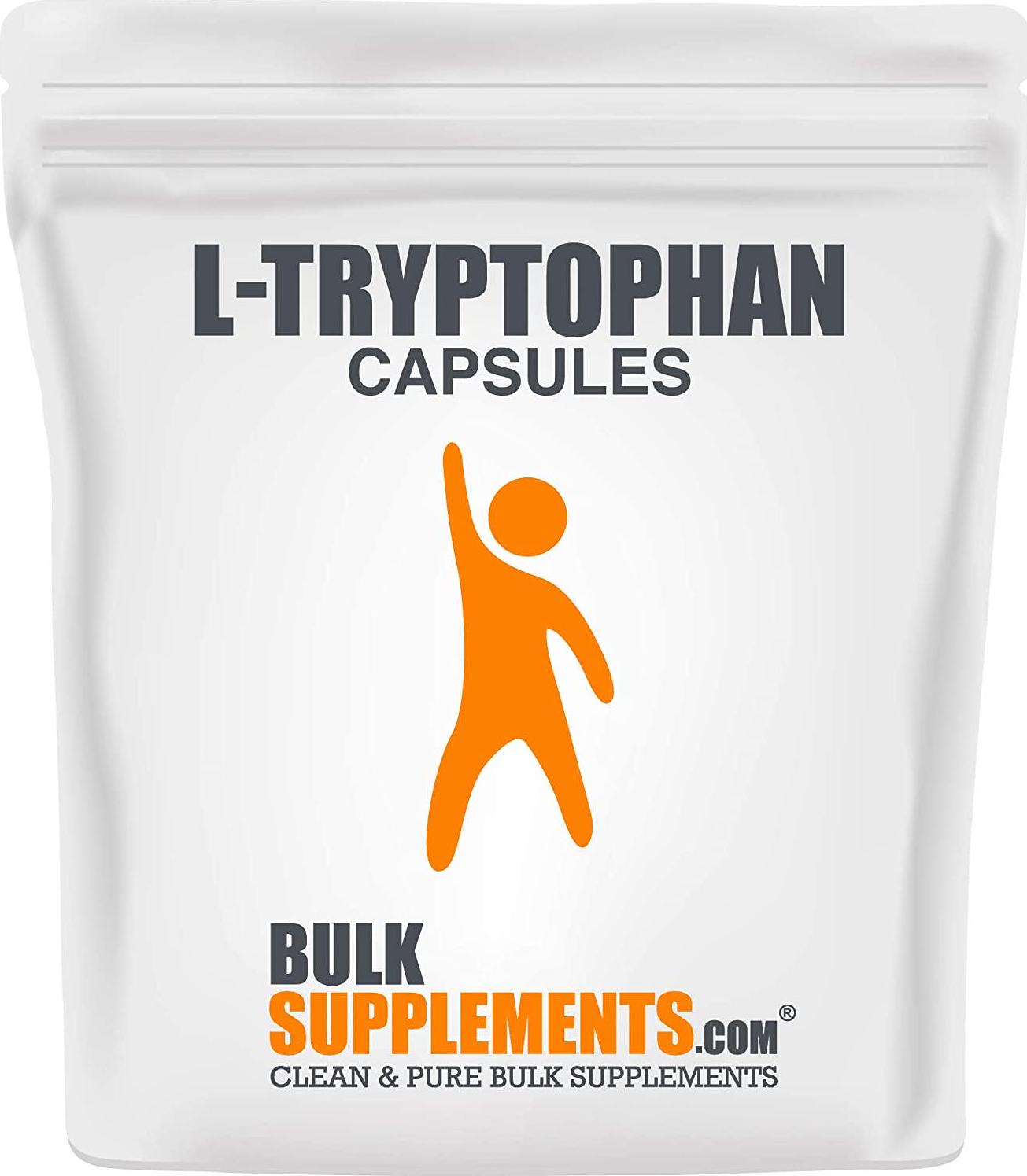 BulkSupplements.com L-Tryptophan - New Mood Supplement - Sleep Supplement - Serotonin and Dopamine Supplements - Sleep Aid Natural - Dog Melatonin- Baby Melatonin (300 Capsules - 150 Servings)