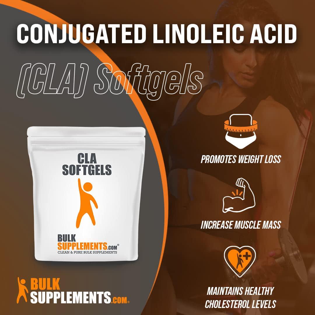 BulkSupplements.com Conjugated Linoleic Acid (CLA) 1000 mg - Weight Loss Pills for Women - Stomach Fat Burner - Weight Loss for Women - Weight Loss for Men - CLA Supplements - Weight Loss Supplement (300 Count - 300 Servings)