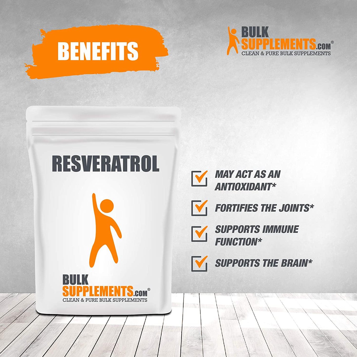 BulkSupplements.com Pure Resveratrol Powder - Antioxidants Supplement - Anti Aging Supplement - Nutritional Supplements - Brain Juice - Heart Supplements - Nad Booster (1 Kilogram - 2.2 lbs)