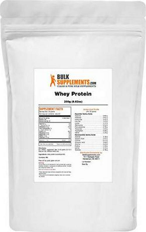 BulkSupplements.com Natural Whey Protein Concentrate Powder - Protein Powder - Keto - Best Protein Powder - Pure - Lean - Clean - Sugar Free Protein Powder - Tasteless - Bulk (250 Grams - 8.8 oz)