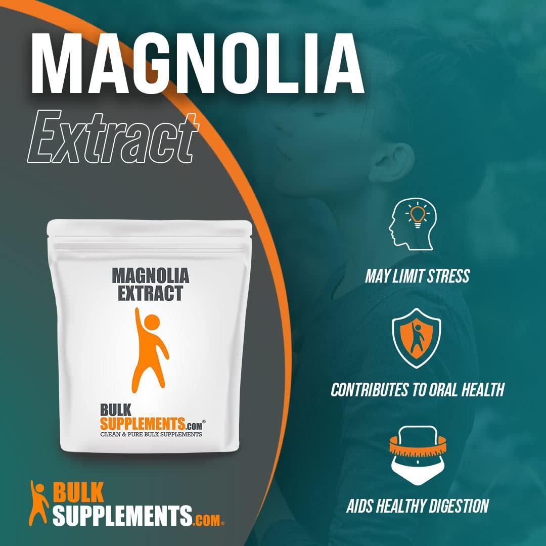 BulkSupplements.com Magnolia Extract Powder - Magnolia Bark Extract - Sulforaphane Powder - Magnolia Tree Extract - Sulforaphane Supplement - Herbal Supplement (1 Kilogram - 2.2 lbs)
