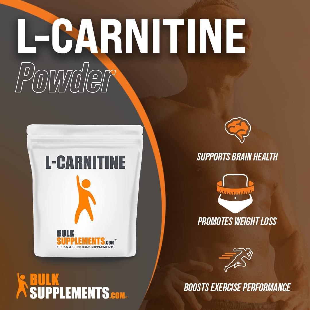 BulkSupplements.com L-Carnitine Powder - Fat Burner for Men - Fat Burners for Women - L Carnitine Powder - Carnitine Supplement - Amino Acids Supplement (250 Grams - 8.8 oz)