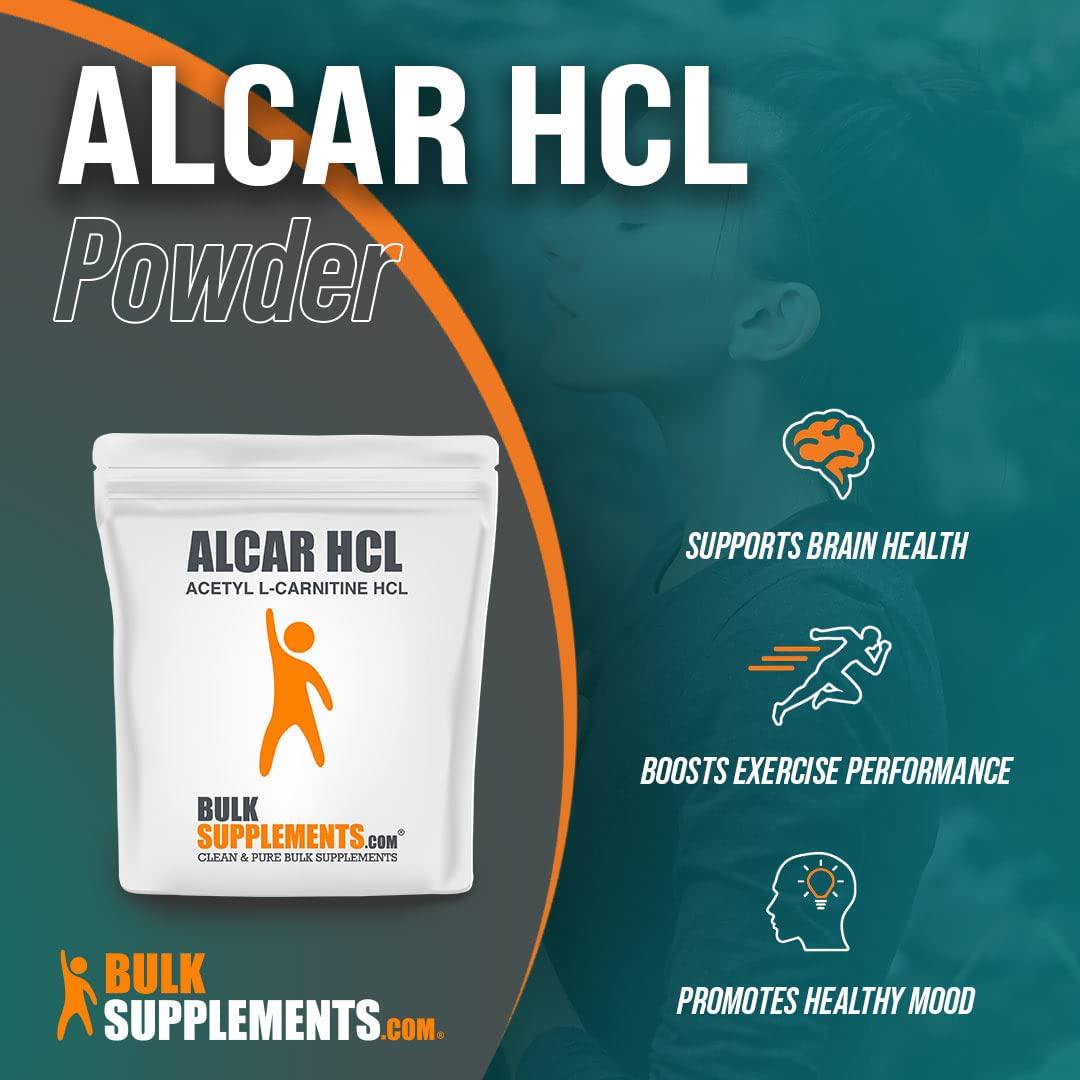 BulkSupplements.com ALCAR HCl Powder (Acetyl L-Carnitine) - Memory Supplements - Brain Supplements for Memory and Focus - Choline Supplements - Acetyl L Carnitine Powder (1 Kilogram - 2.2 lbs)