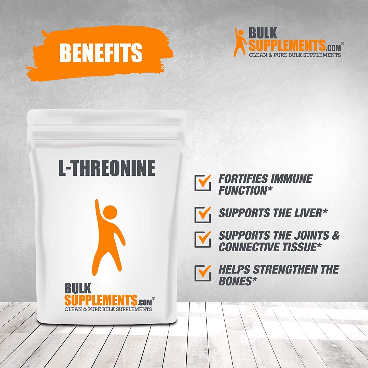 BulkSupplements.com L-Threonine Powder - Best Brain Focus and Memory Supplements - Focus Aid - Memory Vitamins for Women and Men (250 Grams - 8.8 oz)