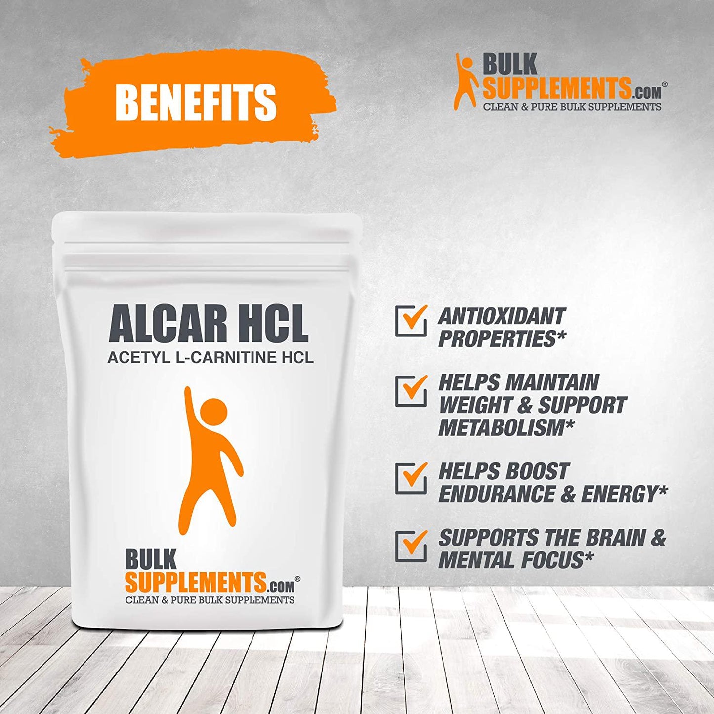 BulkSupplements.com ALCAR HCl Powder (Acetyl L-Carnitine) - Memory Supplement for Brain - Brain Supplements for Memory and Focus - Choline Supplements - Acetyl L Carnitine Powder (1 Kilogram 2.2 lbs)