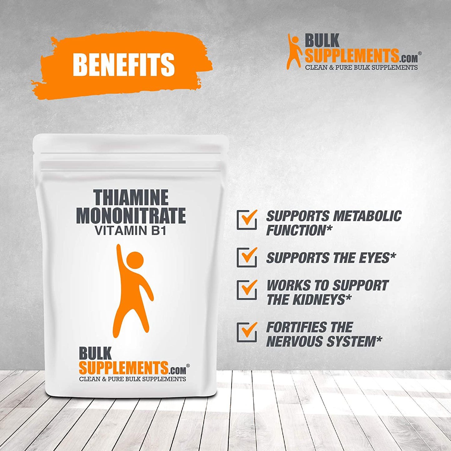 BulkSupplements.com Thiamine Mononitrate (Vitamin B1) Powder - Vitamins for Energy for Women - Vitamin B (1 Kilogram - 2.2 lbs)