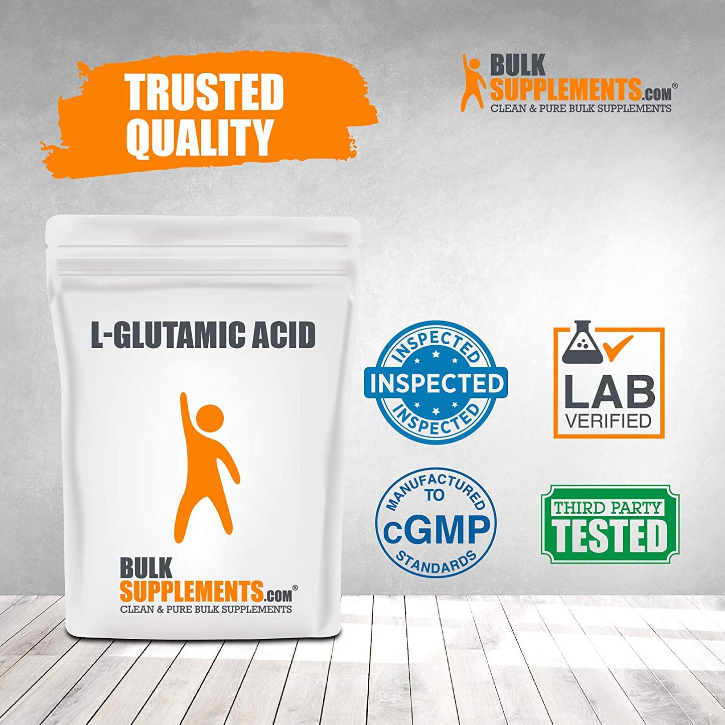 BulkSupplements.com L-Glutamic Acid Powder - Amino Acid Nutritional Supplements - Amino Acids Supplement for Men (100 Grams - 3.5 oz)