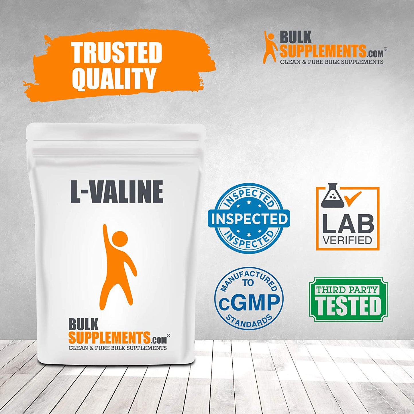 BulkSupplements.com L-Valine Powder - Amino Acids Supplement - BCAAS Amino Acids Powder - Vegan BCAA - BCAA Powder - Raw BCAA - Amino Acid Powder - Amino Acids Supplement For Men (100 Grams - 3.5 oz)