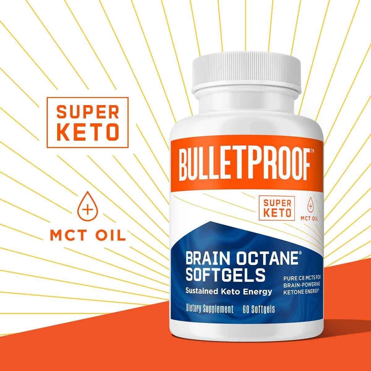 Bulletproof Brain Octane Softgels, Supports Cognitive Function and Gut Health (60 Softgels)