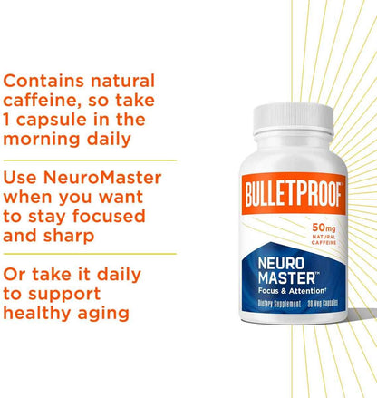 Bulletproof Neuromaster, Supports Memory and Focus (30 Capsules)