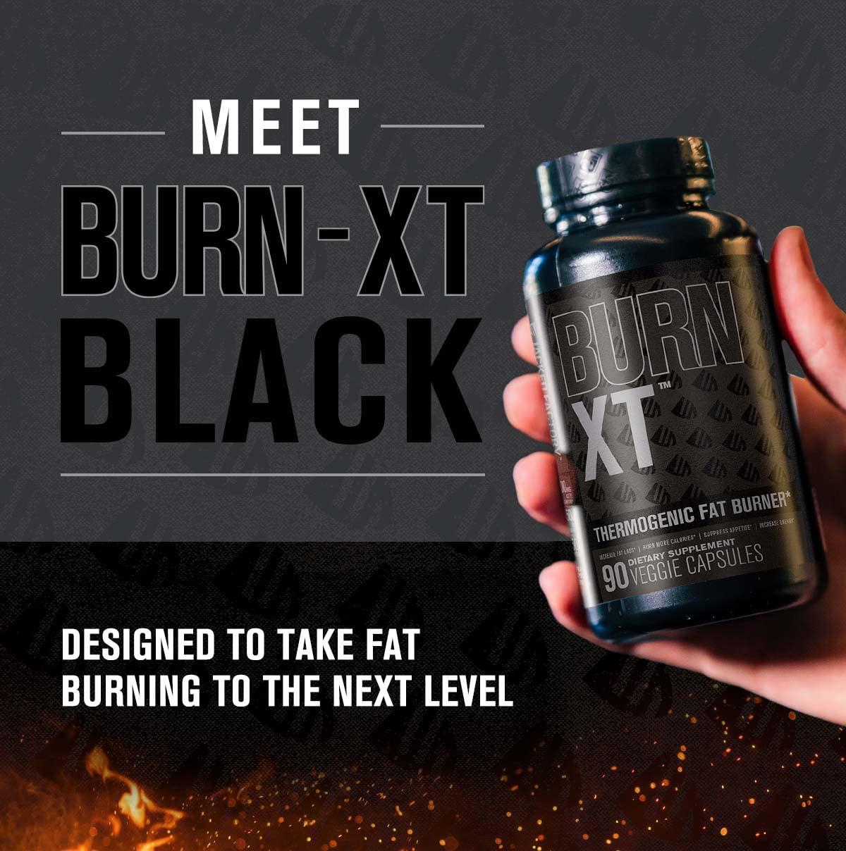 Burn XT Black Thermogenic Fat Burner - Weight Loss Supplement, Appetite Suppressant, Nootropic Energy Booster W/TeaCrine - Premium Acetyl L-Carnitine, Green Tea Extract, Capsimax - 90 Veg Diet Pills