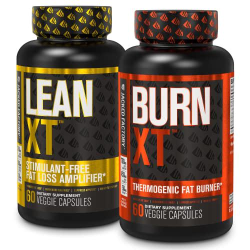 Burn XT Thermogenic Fat Burner and Lean XT Caffeine Free Weight Loss Supplement