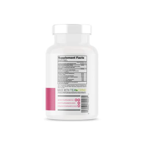 Burn for Her Weight Management Supplement for Women by Foxy Fit White Willow Bark, Theacrine, and Green Coffee Extract (60 Capsules)