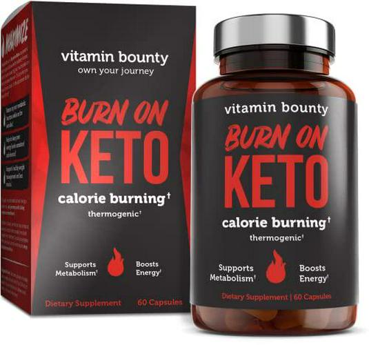 Burn on Keto Pills - Premium Raspberry Ketones and Green Tea, Promote Ketosis, Boost Energy and Focus