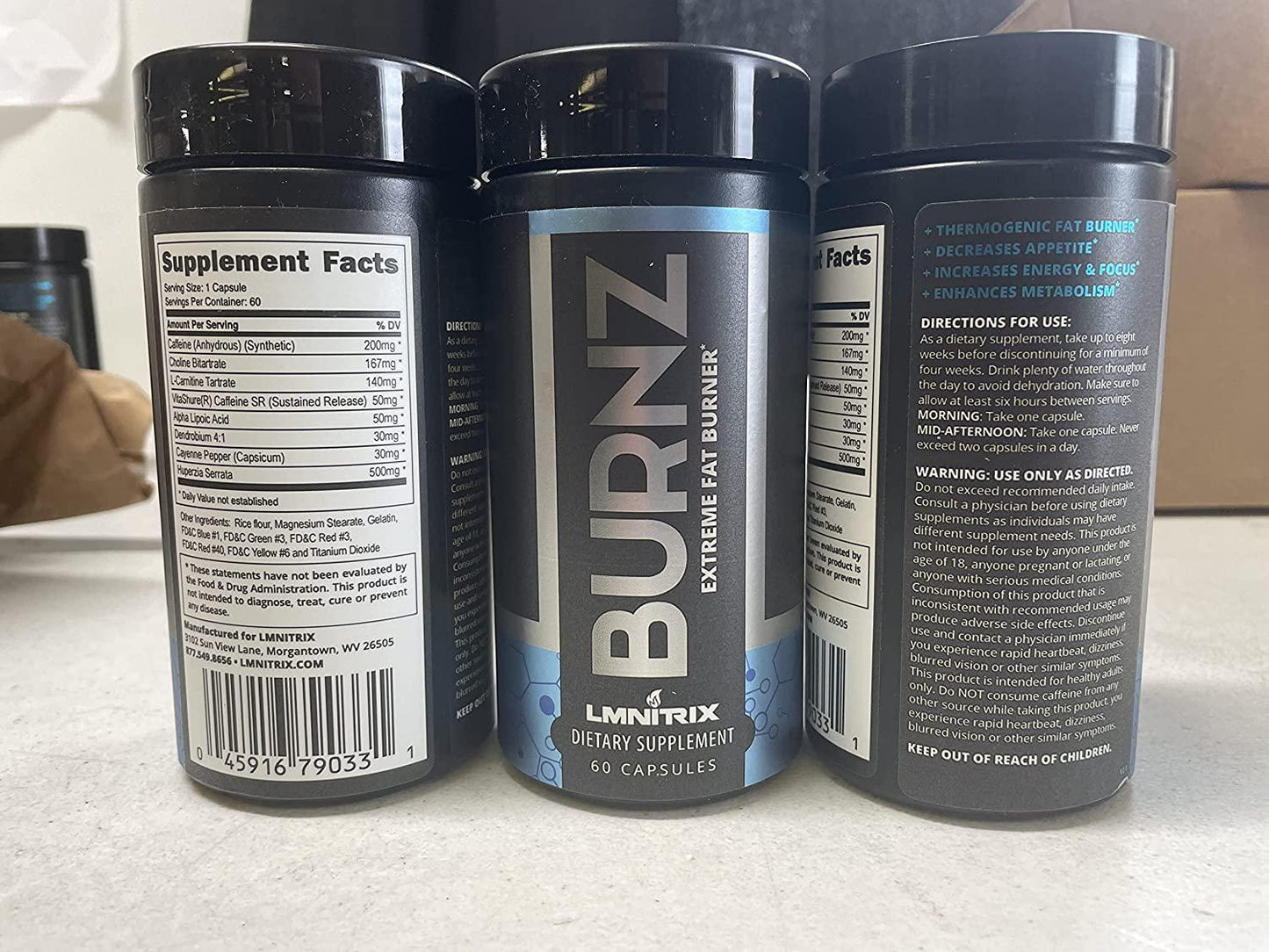 Burnz - Weight Management Supplement and Energy Pills for Men and Women - 60 Capsules