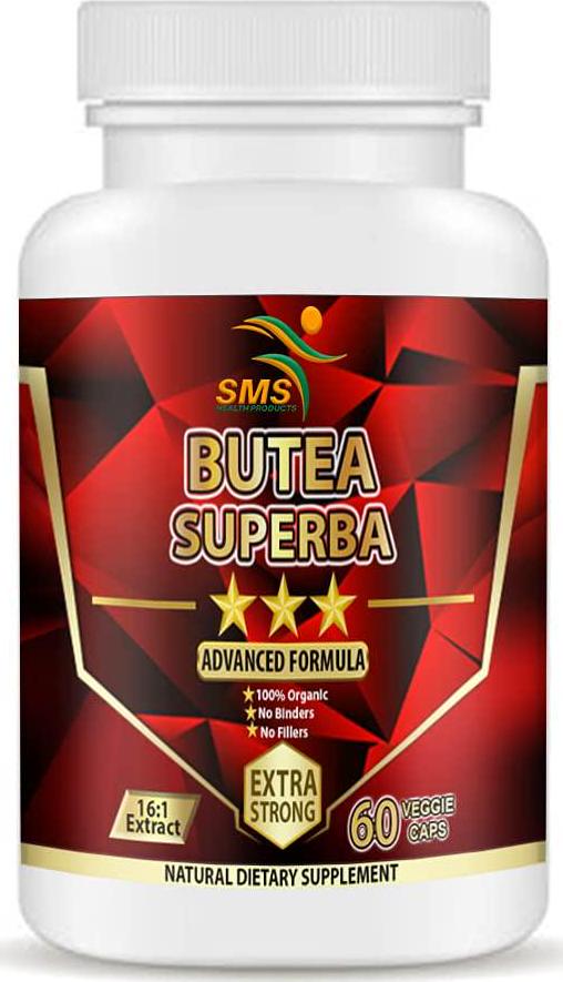 Butea Superba Root by SMS 1,000mg | 60 Vegetable Capsules | Male Performance Premium Supplement | Non GMO, Gluten Free Supplement | Organic