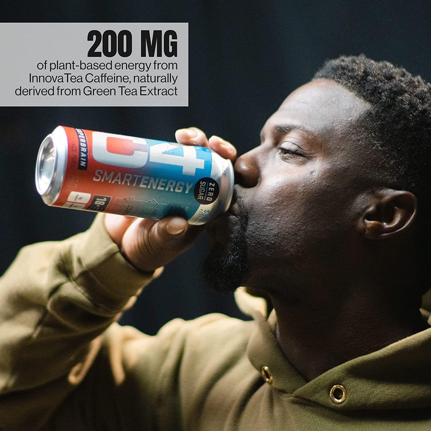 C4 Smart Energy Drink - Sugar Free Performance Fuel and Nootropic Brain Booster, Coffee Substitute or Alternative | Freedom Ice 12 Oz - 12 Pack