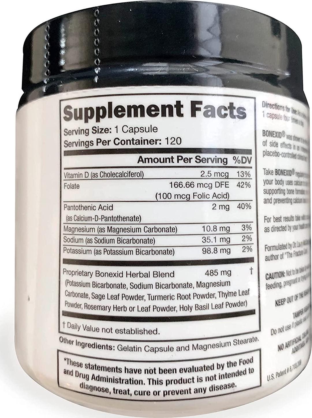 CANNOGEN BONEXID for Bone Health - Organic Vitamin D3, Magnesium and Potassium Supplements for Women and Men - Maintain Bone Health and Decrease Calcium Loss with Bone Strength Supplement - 120 Capsules